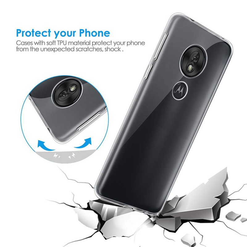 Ốp điện thoại TPU silicone trong suốt cho Motorola Moto G3 G4 G5 E4 C G5S G6 Plus Z Force Z2 Z3 E5 G6 G7 Play X4