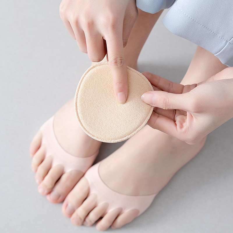 Đệm Xốp Trong Suốt Lót Ngón Chân Cắt Nửa Ngón Chân Cho Nữ
