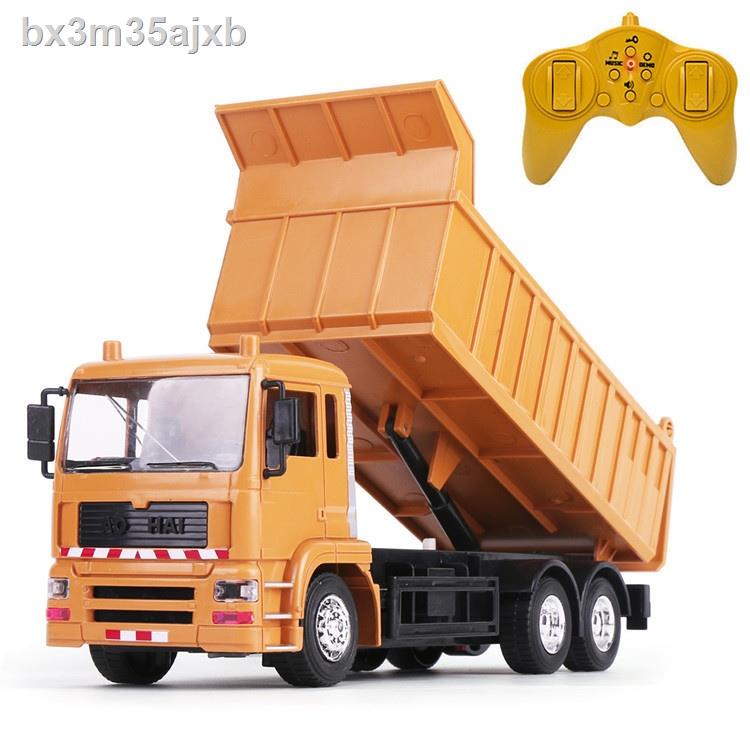 ✚ ▼ Xe ben hợp kim lớn điều khiển từ xa, xe ben sạc không dây, xe công trình, mô hình xe tải chở đất