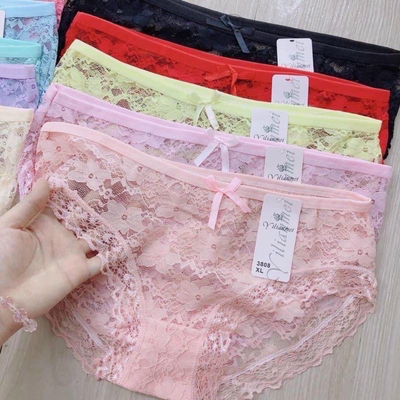 Quần Lót Ren phối nơ tinh tế. Quần Lót Nữ Dễ Thương nhiều màu