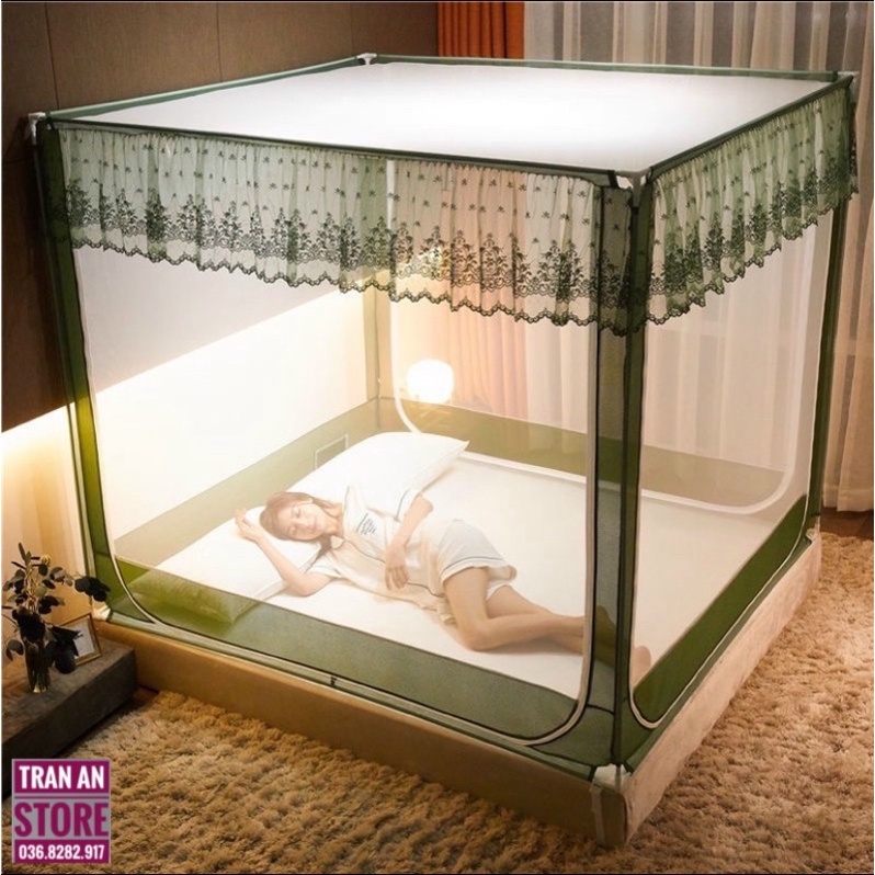 Màn hộp đặt giường khung cứng bản nâng cấp