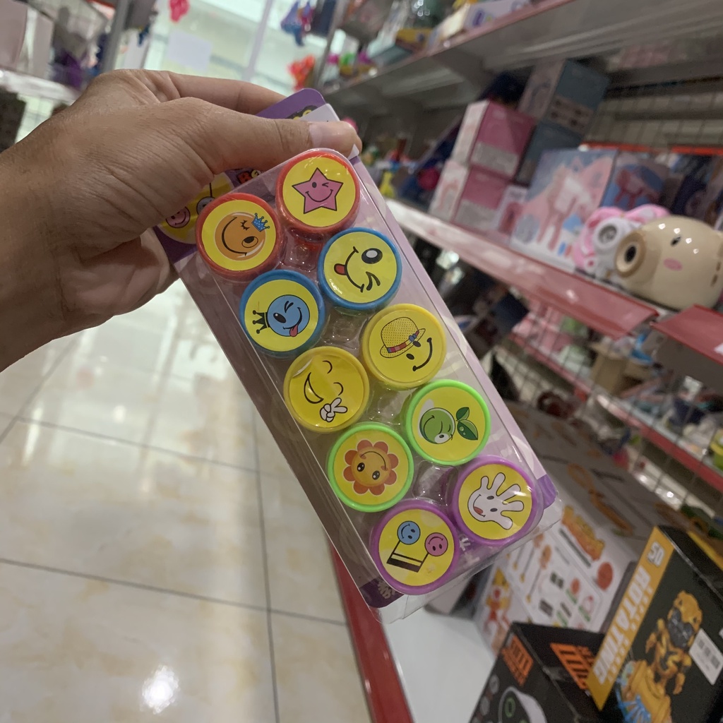 Bộ 10 con dấu đồ chơi cho bé in hình
