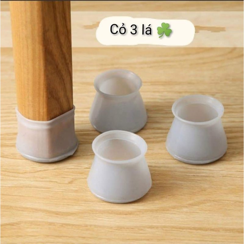 (mẫu tròn) set 4 nút silicon bịt chân bàn ghế chống trầy nền, chống ồn, bảo vệ chân bàn ghế