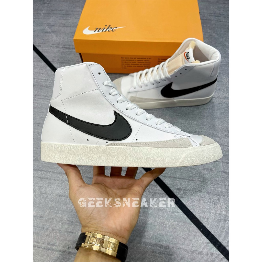 [GeeKSneaker] Giày Nike Blazer Mid ’77 Vintage ‘White Black’ BQ6806-100