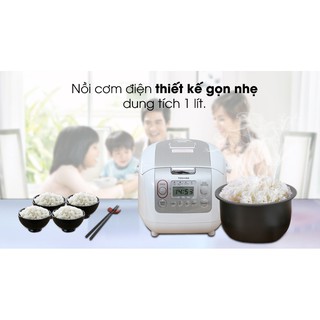 [Hàng trưng bày - Còn bảo hành Chính hãng]Nồi cơm điện tử Toshiba 1 lít RC-10NMFVN(WT)