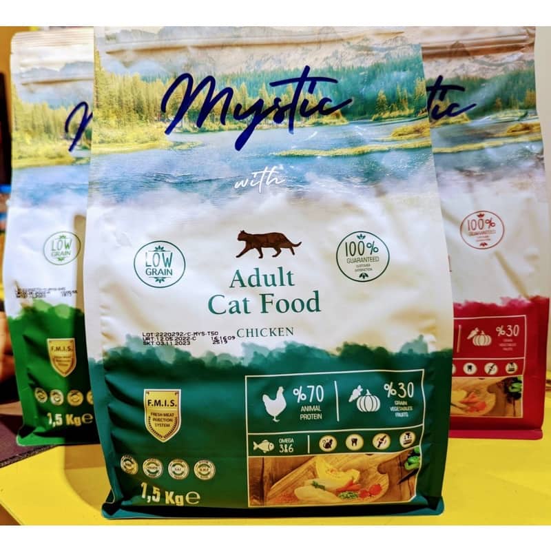 Thức ăn cho mèo trường thành hạt Mystic 3 vị