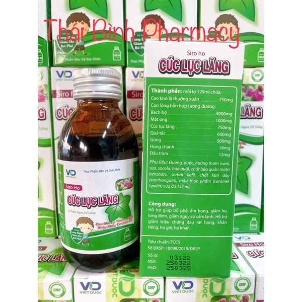 Siro Cúc Lục Lăng - chai 100ml
