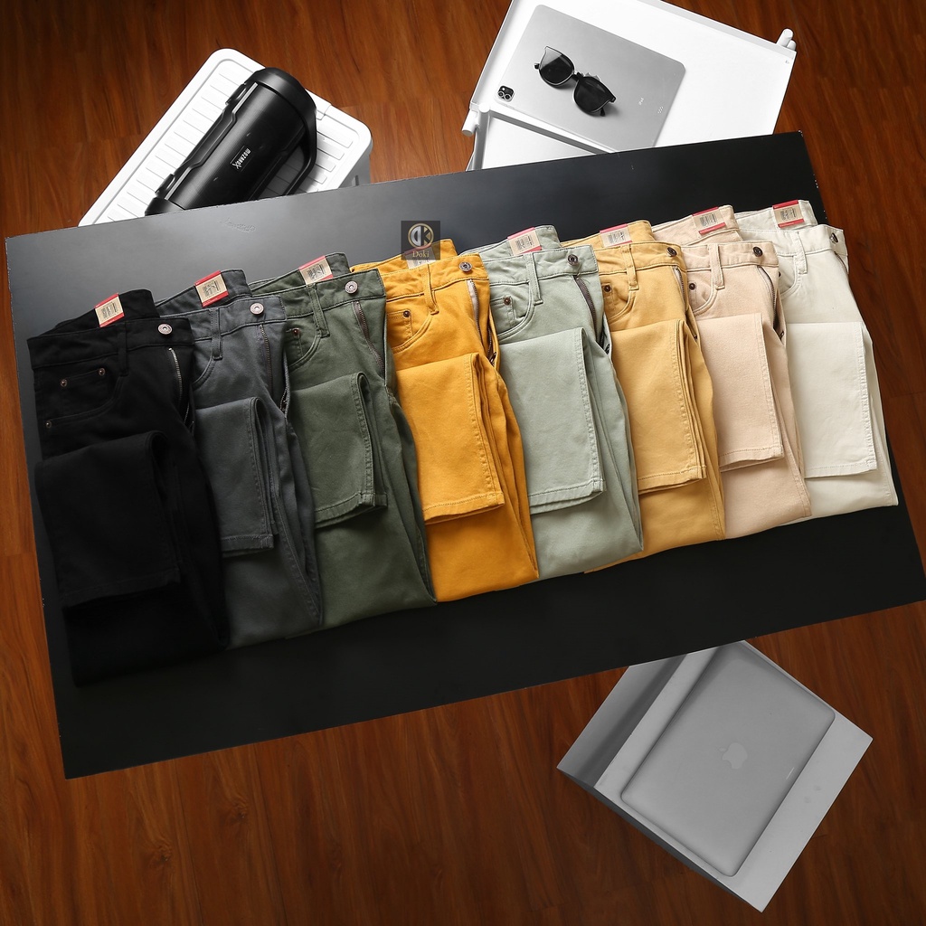 Quần Kaki Jean Màu Vàng Đậm KA-15 Quần Kaki Nam Dáng Ôm Đứng, Chất vải co giãn thoải mái, Sang trọng lịch sự - Dok