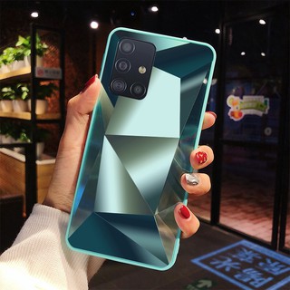 Ốp điện thoại kiểu tráng gương hình vân đá 3d cho samsung galaxy a21 a31 a41 a11 a01 m21 a21s