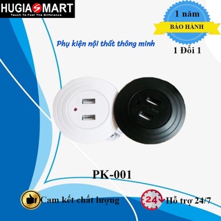 Sạc USB ⚡ Hugiasmart ⚡Sạc  gắn bàn làm việc 2 cổng usb tiện lợi