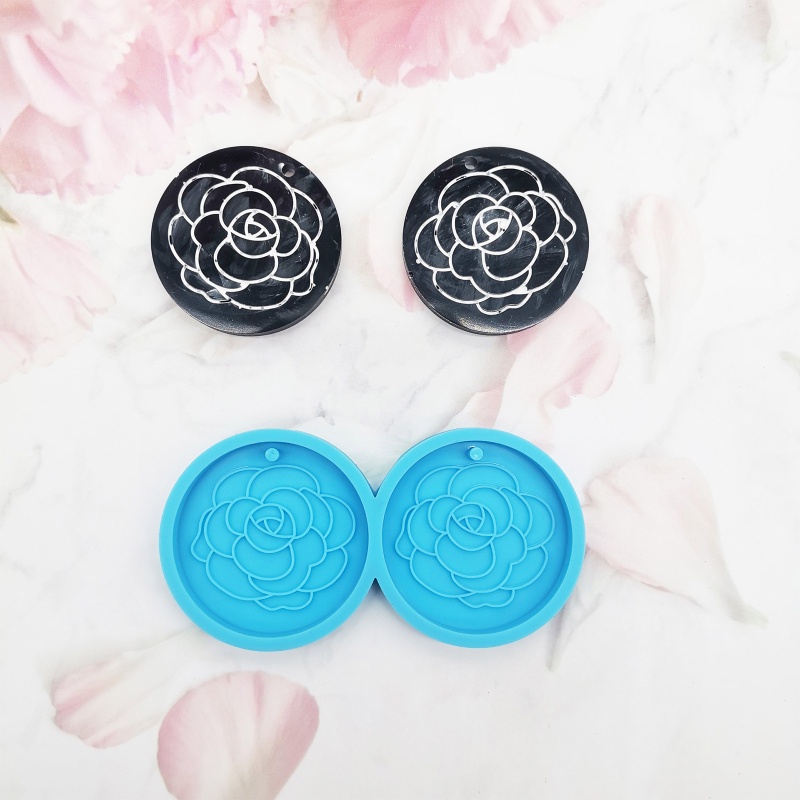 Sa Khuôn Silicone Hình Tròn Làm Móc Khóa Thủ Công