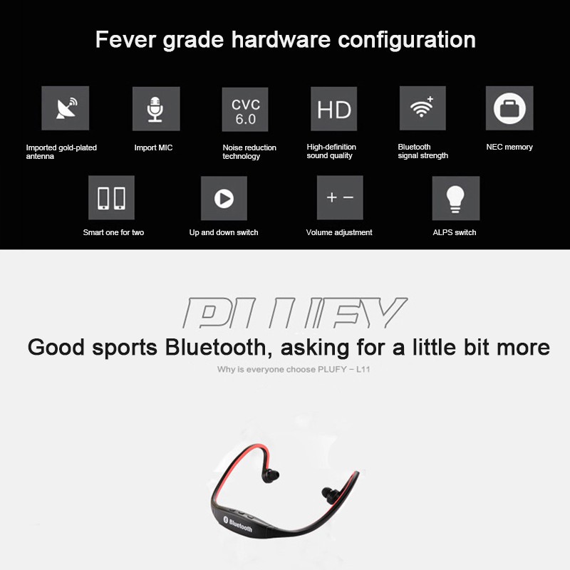 Tai nghe bluetooth thể thao có khe thẻ nhớ