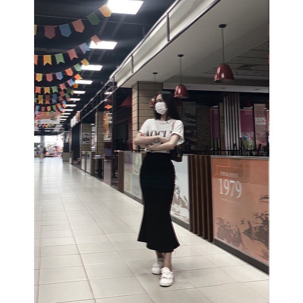 Chân váy đuôi cá dáng dài - phong cách ulzzang Hàn Quốc(Ảnh thật và vieo shop tự chụp) | BigBuy360 - bigbuy360.vn
