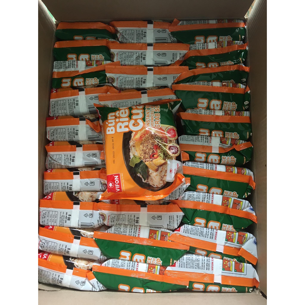 Combo 3 gói bún riêu cua Vifon 80g (có gói riêu cua thật)