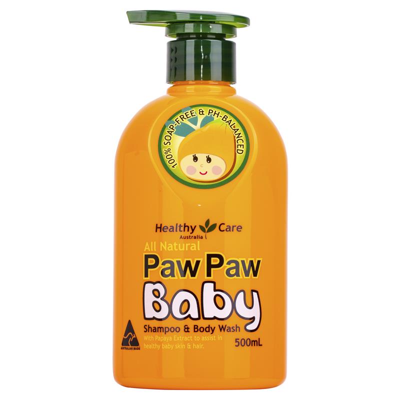 Healthy Care Paw Paw Baby Sữa tắm gội 500ml của Úc cho trẻ 500ML