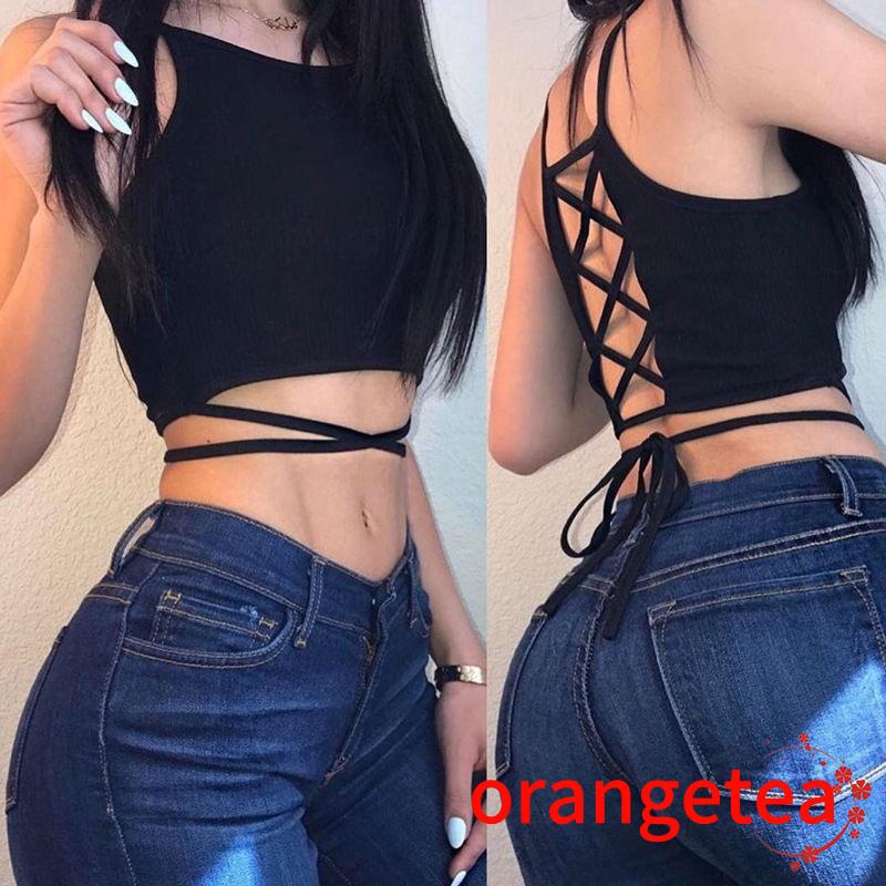 Áo Croptop Hai Dây Màu Sắc Thời Trang Mùa Hè Quyến Rũ Cho Nữ