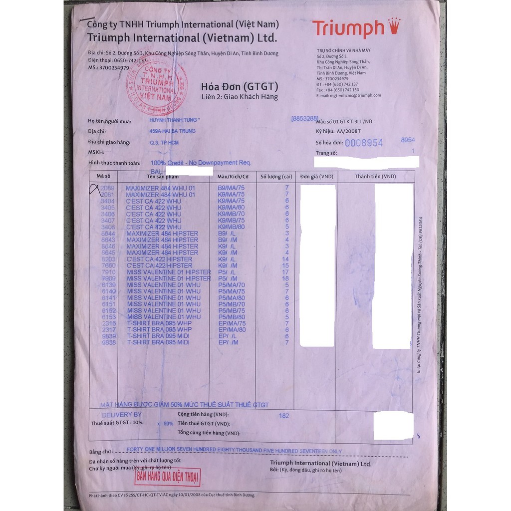 Áo Ngực TRIUMPH Miss Valentine 01 WHU