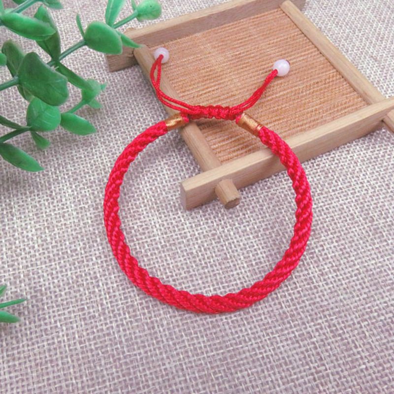 Vòng Tay Dây Bện Màu Đỏ Có Thể Điều Chỉnh Phong Cách Dân Tộc Cho Cặp Đôi