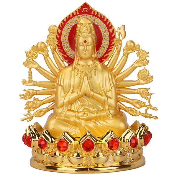 Tượng phật nghìn mắt nghìn tay đế xoay để taplo xe ô tô-mang lại may mắn, bình an trên mọi nẻo đường