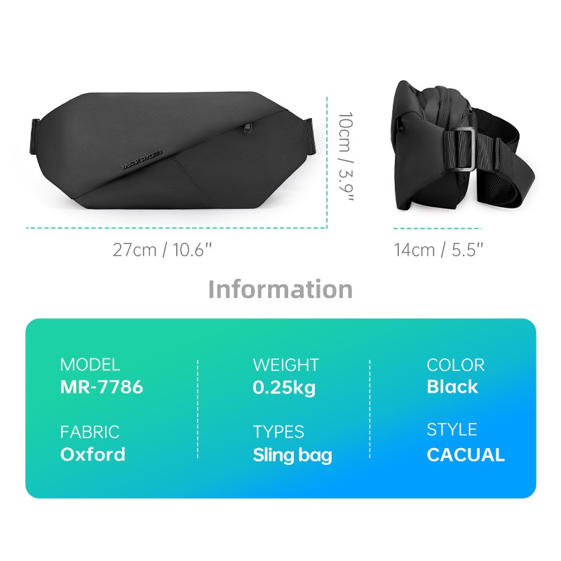  Túi Đeo Chéo Mark Ryden MR7786 Thiết Kế Đơn Giản Siêu Nhẹ Chống Thấm Nước Cho Nam | BigBuy360 - bigbuy360.vn