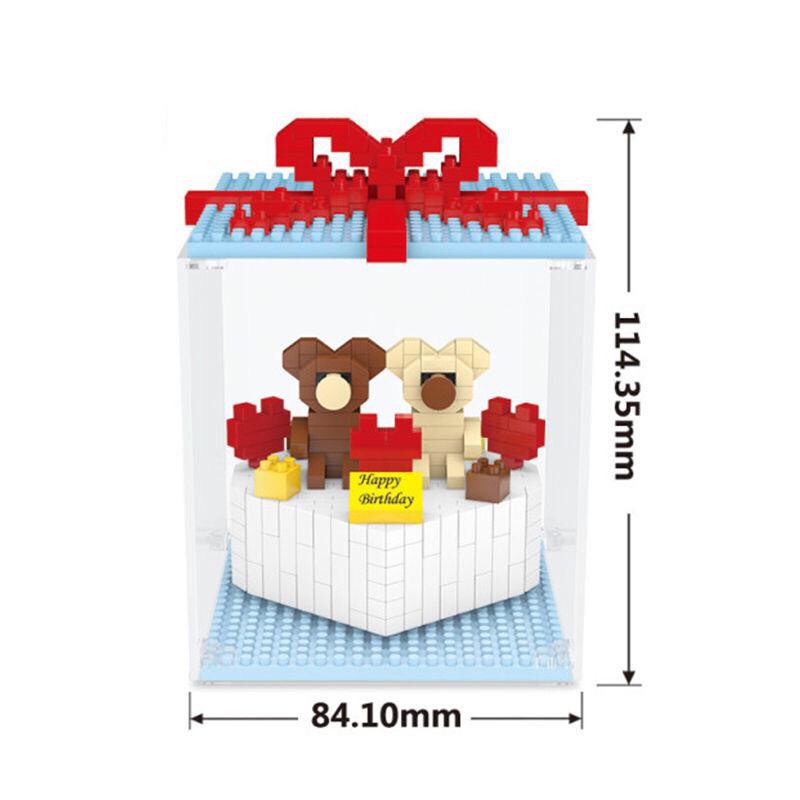 Lego bánh kem sinh nhật thỏ stella lou vịt donal gấu đồ chơi nắp rắp cho các trẻ. thích hợp tặng quà