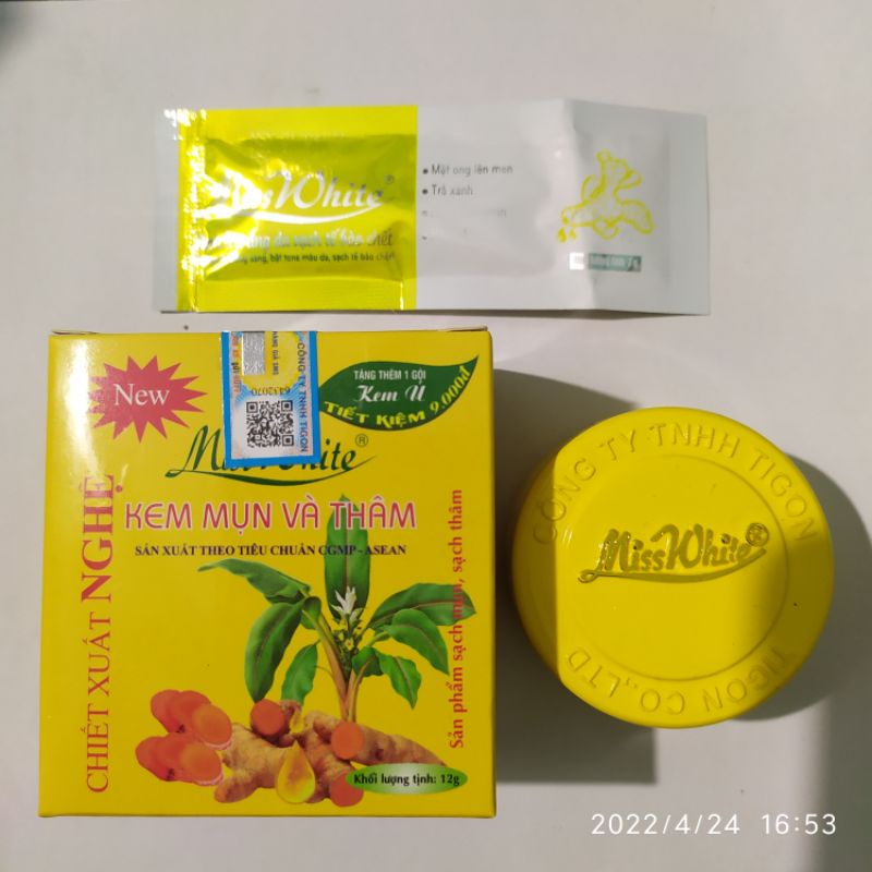 🌷 KEM NGHỆ MISS WHITE 12 GAM TẶNG 1 GÓI Ủ TRẮNG DA 7gam