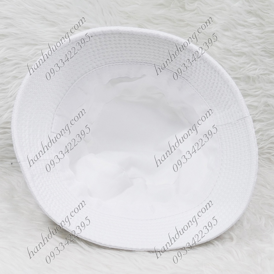 Mũ bucket vành cụp thêu chữ vành rộng 5,5 cm vải cotton cao cấp phù hợp cho cả nam và nữ