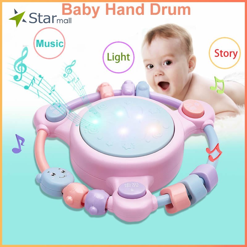 Trống đồ chơi có đèn led cho bé 0-12 tháng tuổi vui nhộn