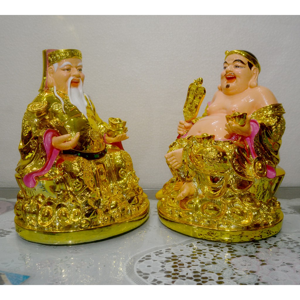 Bộ tượng Hai Ông Thần Tài Thổ Địa đế tròn-Nhiều mẫu