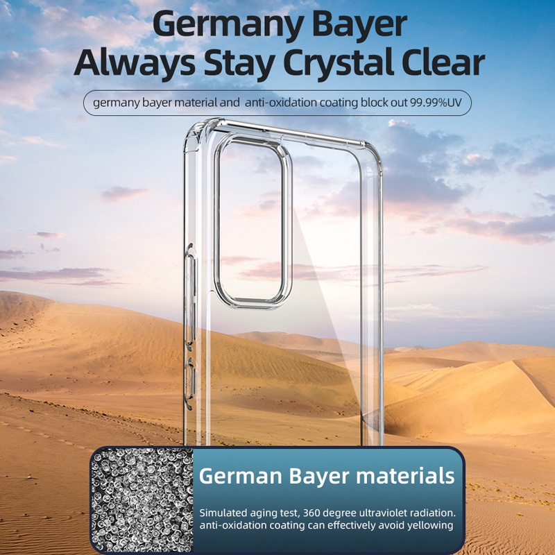 For Xiaomi Mi 12T Pro Case ELVEV Crystal Clear Hard PC Shockproof Transparent Cover for Redmi K50 Ultra