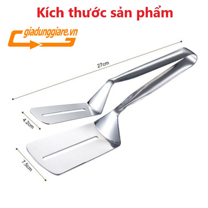 Dụng cụ kẹp và lật thịt , kẹp cá chiên, xẻng chiên trứng , kẹp thực phẩm nóng đa năng loại lớn inox 304 cao cấp siêu bền