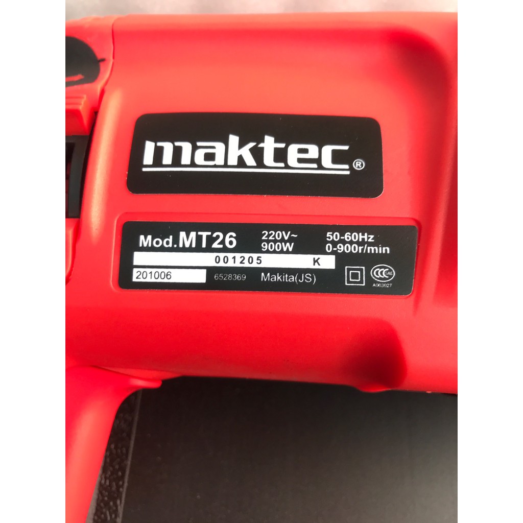 Máy khoan Maktec 2-26 - 3 chức năng: Khoan, đục, búa, 100% dây đồng, Hàng thợ điện nước chuyên dùng khoan bê tông