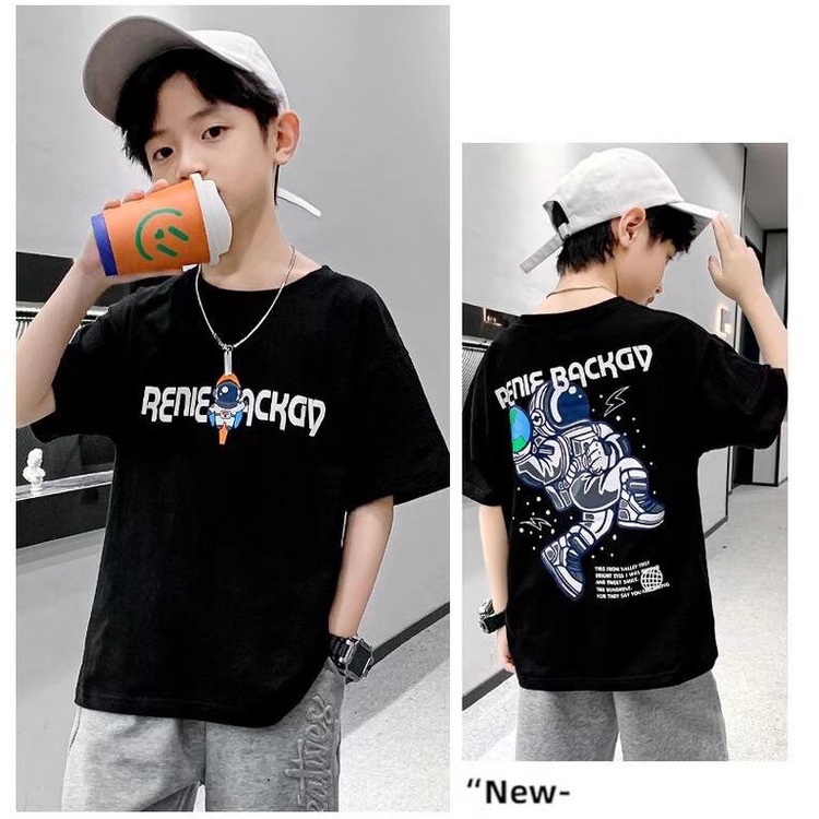 Áo thun BXPB tay ngắn in hình phong cách mùa hè cho trẻ 4-15 tuổi