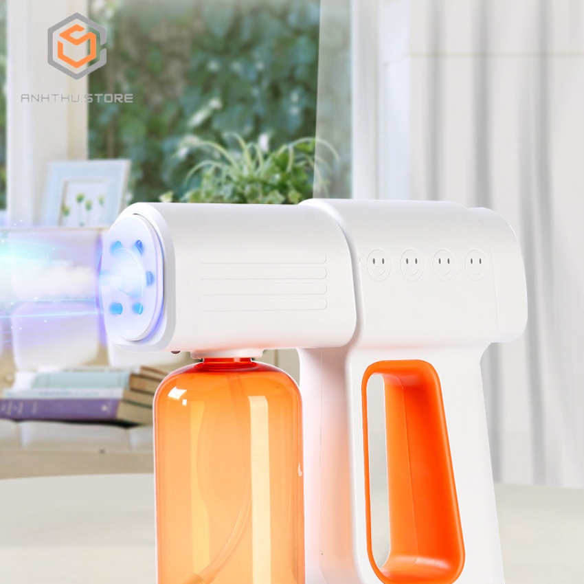 Súng Xịt Khử Khuẩn Cầm Tay K6 Công Nghệ Phun Nano Có 8 Đèn Tia UV Khử Trùng Hiệu Quả,Tặng Kính Chắn Giọt Bắn