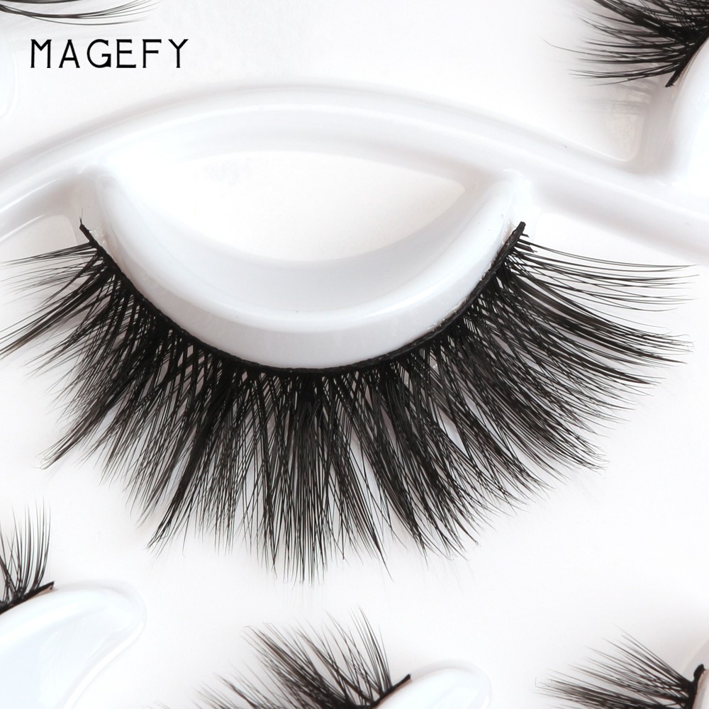 Bộ 7 Cặp 3D Lông Mi Giả/có độ cong sẵn kiểu dáng 3D có thể tái sử dụng 3D 7PCS  Fashion Eyelashes MAGEFY