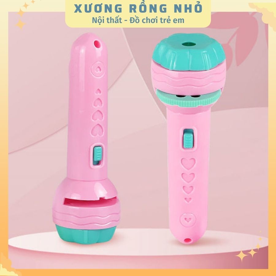 Đèn pin chiếu hình 80 hình động vật nghộ nghĩnh 3d sắc nét cho bé 1 2 3 4 tuổi - Xương Rồng Nhỏ