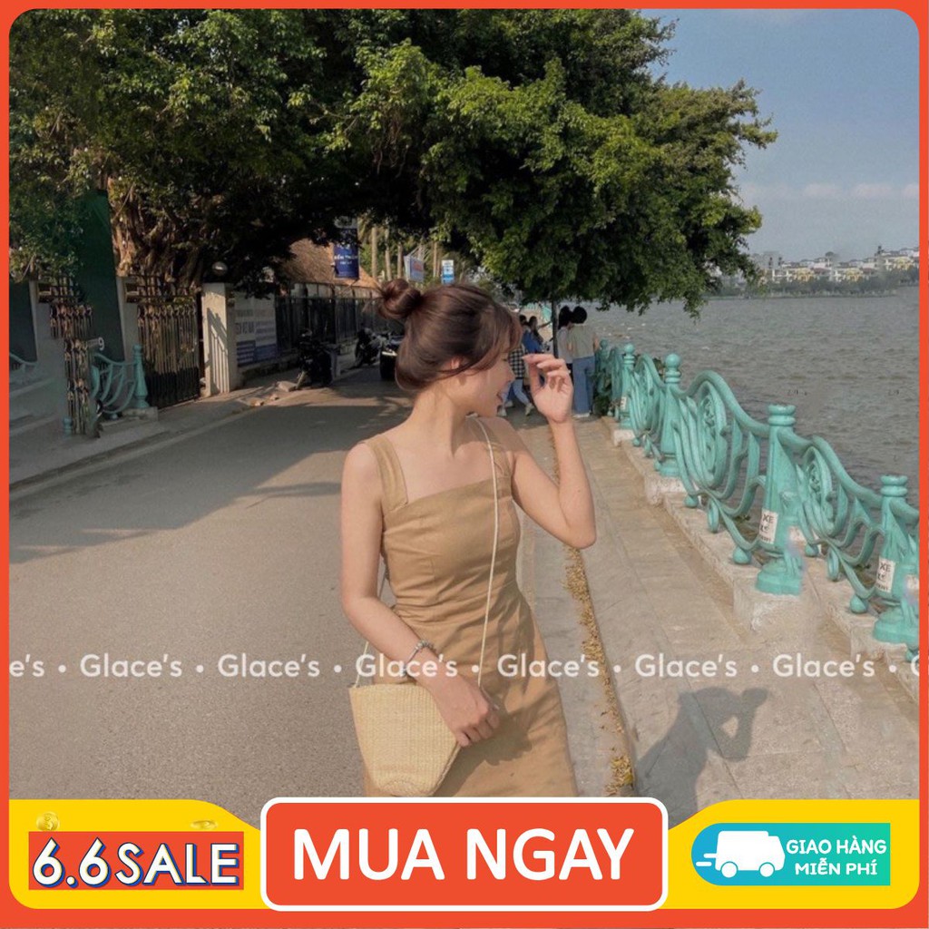 [HOT TREND+Ảnh video thật] Váy hai dây bản to ⚡ FREESHIP⚡ Váy hai dây dáng body ôm nhẹ,bo chun lưng, phong cách Hàn Quốc