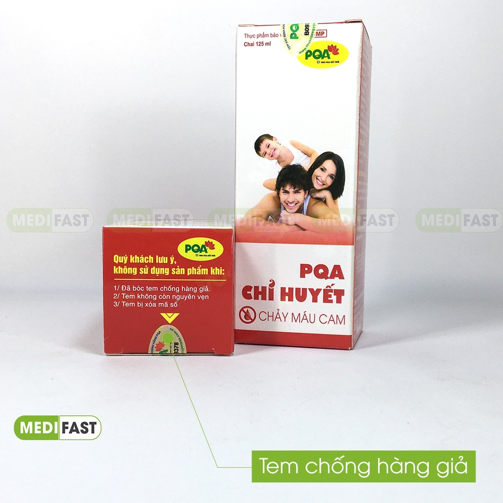 PQA Chỉ Huyết - Giúp giải nhiệt cơ thể, hết chảy máu cam, cầm máu tự nhiên PQA từ thảo dược - Chai 125ml
