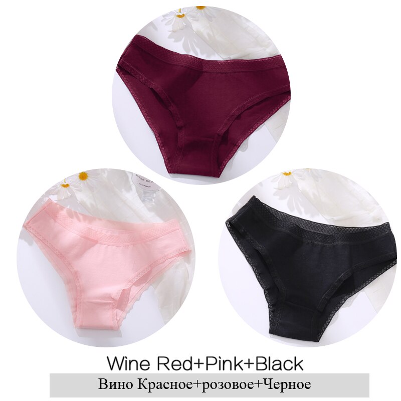 Bộ 3 Quần Lót FINETOO Cotton Lưng Thấp Không Gọng Thời Trang Nội Y Gợi Cảm Cho Nữ | BigBuy360 - bigbuy360.vn