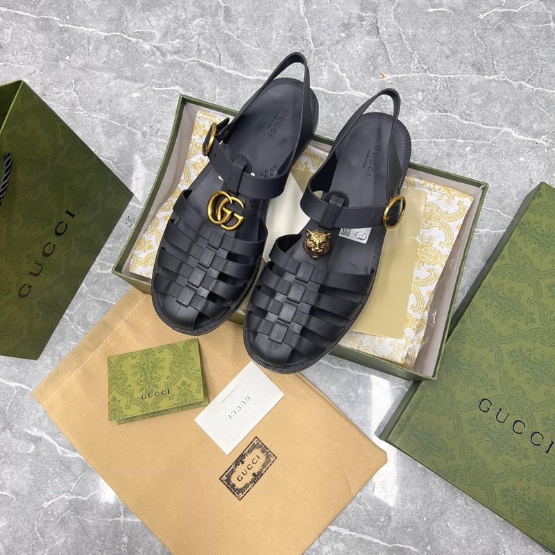 Dép Sandal Giọ GG Cao Su Dẻo Tag Logo Siêu Bền Đẹp XĐ02P