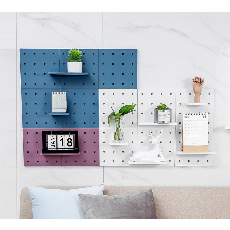 Bảng pegboard mini bảng treo lỗ trang trí , kệ treo tường đa năng FAMAHA