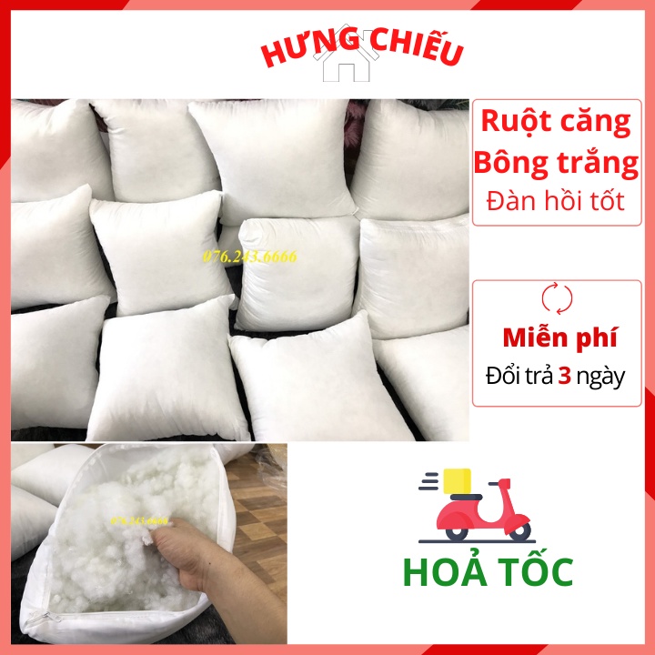 Ruột gối vuông tựa lưng sofa 45x45cm loại căng đẹp