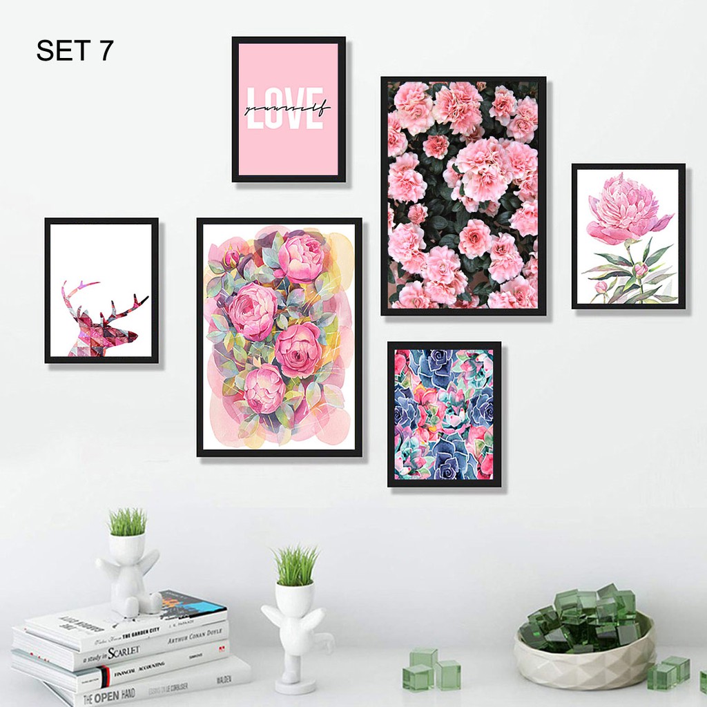 BỘ TRANH TREO TƯỜNG 6 TẤM SCADINAVIAN ĐÃ CÓ KHUNG (BẢO HÀNH 24 THÁNG) | BigBuy360 - bigbuy360.vn