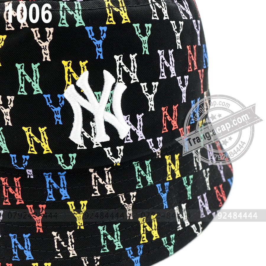 Nón bucket MLB Monogram NY sắc màu