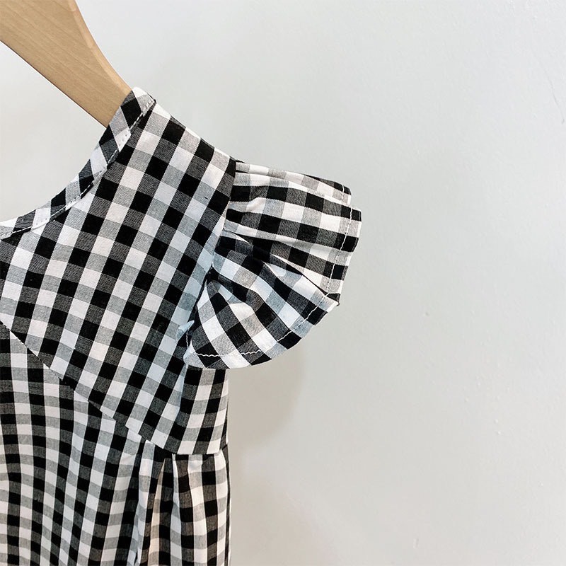 [Mã FASHIONT4FA2 giảm 10K đơn 50K] SET ÁO KẺ ĐEN CÁNH TIÊN QUẦN TRẮNG CHO BG