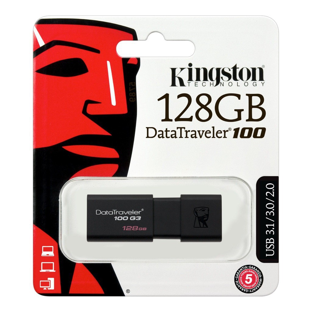 12.12 Hot Deals -USB 3.0 128GB Kingston DataTraveler 100 -Bảo Hành 5 Năm- Hàng Chính Hãng