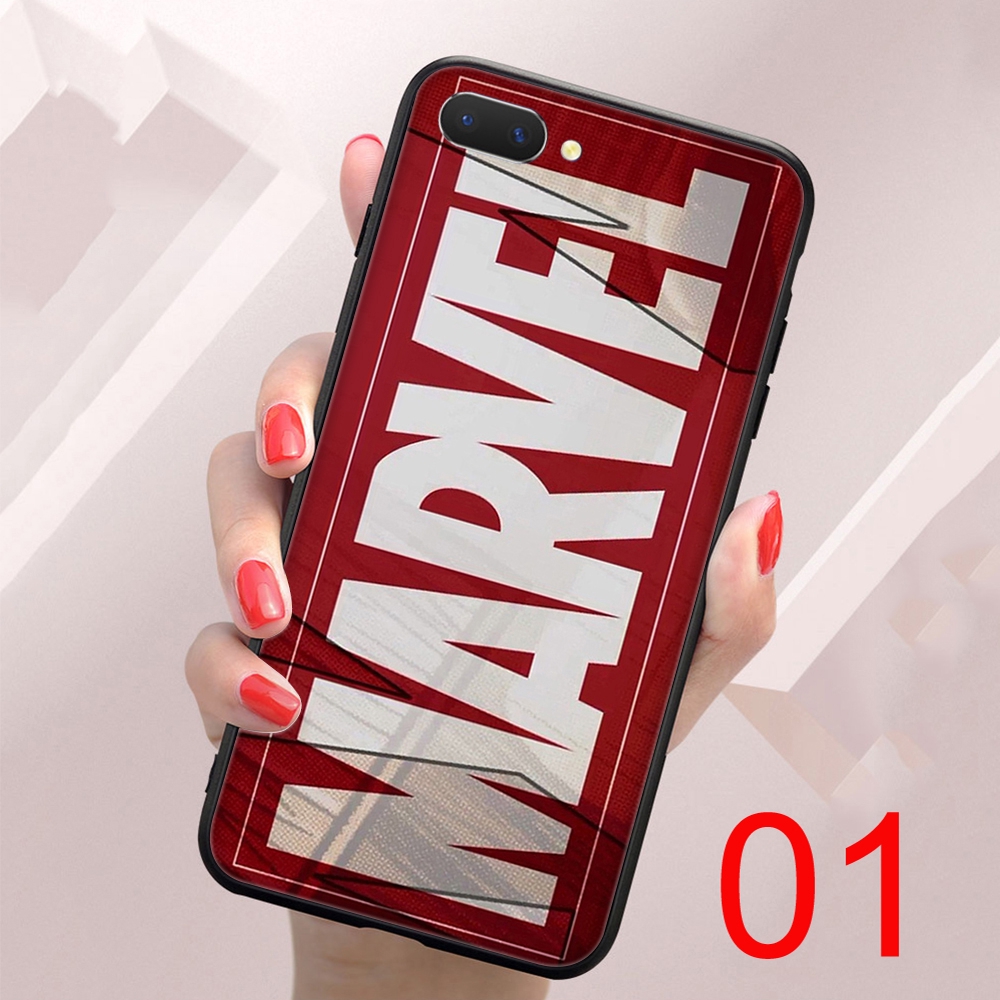 Ốp Điện Thoại Dẻo Viền Đen Họa Tiết Truyện Tranh Marvel Cho Oppo A52 A72 A92 A92S A93 A91 A12 A12E A1K A1 A83 A85 A7 Ax7