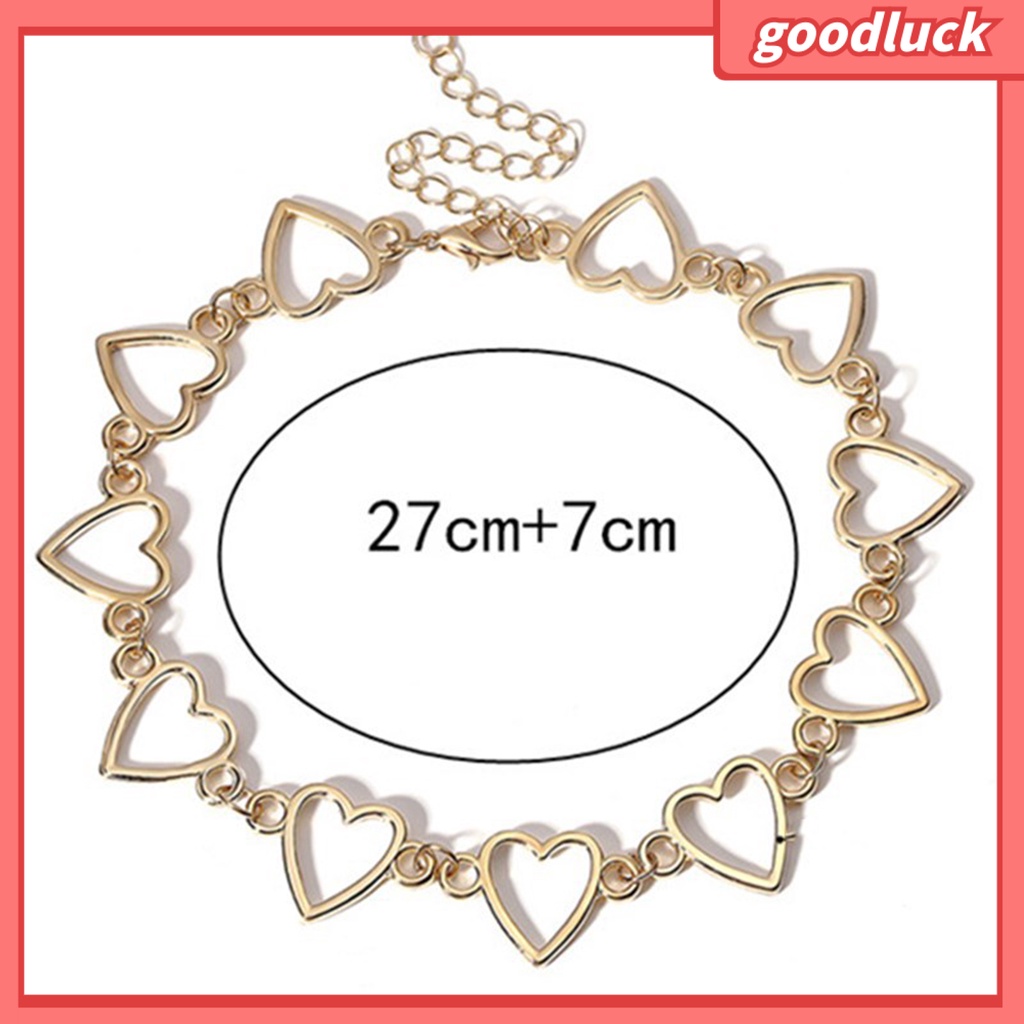 Vòng cổ Choker Mặt Hình Trái Tim Đơn Giản Dành Cho Nữ