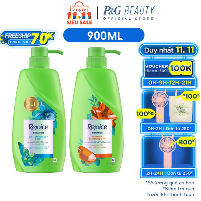  Dầu Gội Rejoice chai 900ml