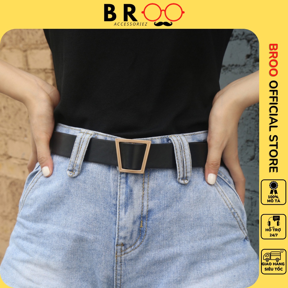 Thắt lưng nam nữ luồng dây nịt lưng không cần đục lỗ tiện lợi bản dây 3cm phong cách Hàn Quốc